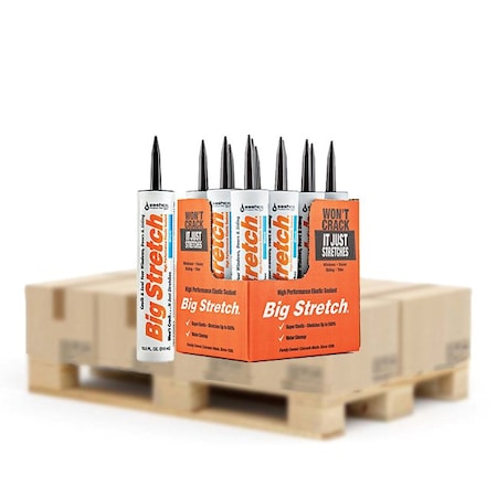 Big Stretch 10.5 Oz Sashco 10004 Black Big Stretch Water-Based Elastomeric Sealant 10004